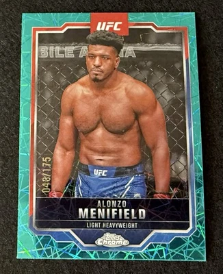 Alonzo Menifield Teal Lazer Refractor 048/175 💎 2025 Topps Chrome UFC #159 - Image 1 of 2
