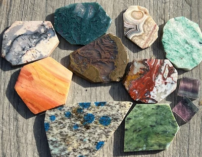 Premium Cabochon Preform Lot Siberian Jade K2 Azurite Rough Slab 62 - Image 1 of 4