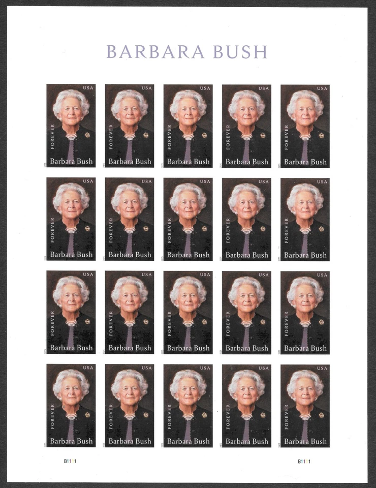Scott #6022a IMPERFORATE (NO DIE-CUT), Barbara Bush Pane of 20 MNH-IMMACULATE! - Image 1 of 1