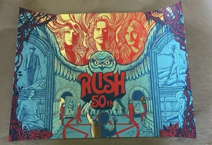 PÓSTER RUSH 50 LÁMINA DORADA METÁLICA 50 ANIVERSARIO 50 Edición Tim Baron - Imagen 1 de 7