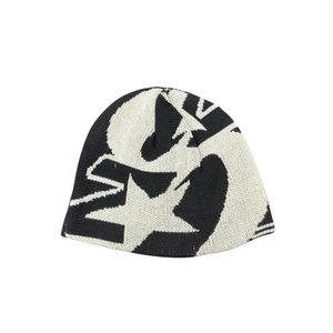 OZMNL Two Tone Beanie Black Bone - Picture 1 of 2