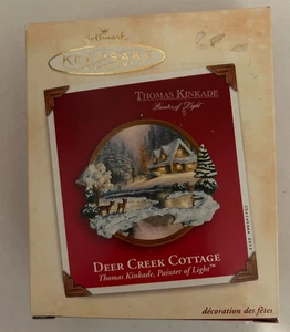 2002 Hallmark Thomas Kinkade Deer Creek Cottage Ornament in box - Picture 1 of 3