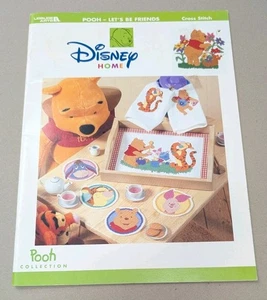 Disney Pooh LET'S BE FRIENDS Home Cross Stitch Pattern Leisure Arts Booklet - Picture 1 of 6