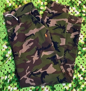 Polo Ralph Lauren Sweatpants Youth Boys Xl Camo Fleece Joggers Pants Pockets - Picture 1 of 10