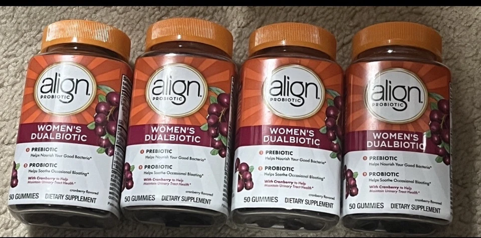 Align Probiotic Women’s Dualbiotic 50 gummies, 4 pack, exp 10/2026 - Image 1 of 1
