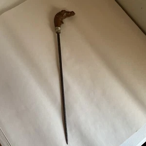 Articulated lizard head metal pointing stick - Picture 1 of 13