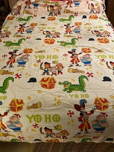 Disney Jake and the Neverland Pirates Twin Flat Bed Sheet GUC - Picture 1 of 6