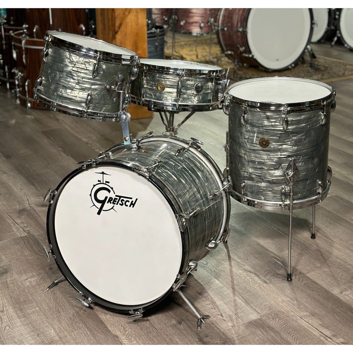 グレッチドラム椅子1950年　アンティーク Vintage]Gretsch 60's Round Badge Drum Set 20BD 12TT 14FT