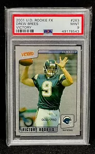 Drew Brees Rookie PSA 2001 Upper Deck Victory #263 FX /750 Graded PSA 9 Mint RC - Bild 1 von 3