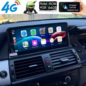 Android 13 12.3" Carplay Car Radio 4G For BMW X5 E70 X6 E71 CIC GPS NAVI WIFI BT - Picture 1 of 18