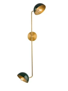 Modern Lamp Home Interior Antiqued Brass Lamp Decorative Light 2 Arms Fixture - Picture 1 of 3
