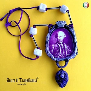conte saint germain talismano ciondolo gioiello amuleto protezione portafortuna - Picture 1 of 24