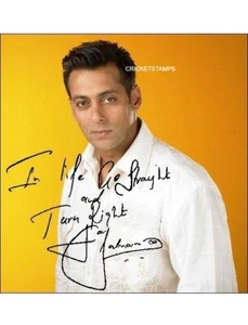 SALMAN KHAN BOLLYWOOD SIGNED REPRINT SIZE 11"X8" PHOTO - Picture 1 of 1