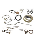 Guess Job Lot Set of 10 Mixed Gold, Silver, Black, Tan Bracelets Rings Earrings