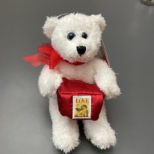 Boîte à anneaux USPS timbre ours amour ange cœur rouge blanc beanie jouets intemporels 2004