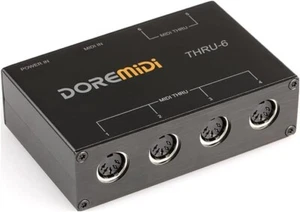 Thru 6 MIDI Box 1-In 6-Out Splitter with 3.3ft Cable USB MIDI Interface Standard - Picture 1 of 5