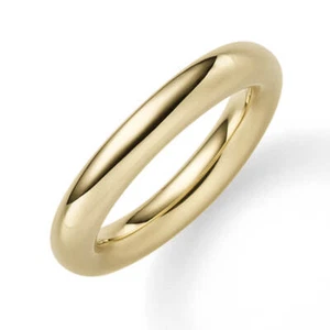 Ring aus 585 Gold Gelbgold Breite 4mm glänzend schlicht Fingerring Goldring rund - Bild 1 von 1