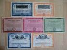 Boston Edison Company, Massachusetts - Lot 7 verschiedene Aktien 1946-1966