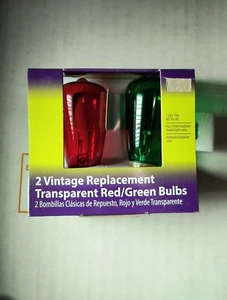 4 X 2 CT Light Keeper Pro 2 Vintage Replacement Trans Red Green Bulbs 120v 7W - Picture 1 of 3