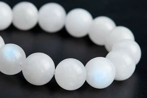 9-10MM Genuine Natural Rainbow Moonstone Beads Grade A Round Loose Beads 7.5" - Picture 1 of 3