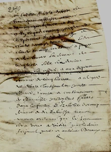 1689 parchment mills DECAMP DOCHES against DU BUISSET clerk of La Poste - Picture 1 of 4