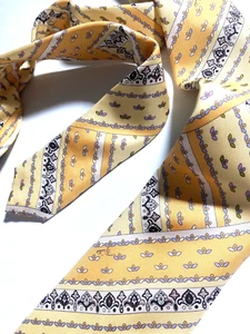 CORBATA A RAYAS PASTEL ITALIA AMARILLO ITALIA EMILIO PUCCI FIRENZE DE COLECCIÓN PATRÓN ARTÍSTICO - Imagen 1 de 17