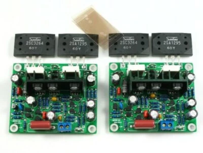 2pcs MX50 SE Amplifier Board Sanken 2SA1295 2SC3264 Dual Channel AMP  - Image 1 of 4