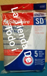 BOLSAS DE ASPIRADORA SE AJUSTAN A 63262 ESTILO SD PARA AC9100 Y C4900. LECTURA DE 5 PIEZAS - Imagen 1 de 3