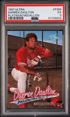 Fleer Ultra Platinum Medallion 1997 #365 Darren Daulton PSA 5 EX mejor calificado Foto 1 de 2
