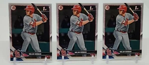 (3) NOLAN GORMAN 2018 PRIMER Bowman Draft 1er San Luis Cardenales llamado 🙂 - Imagen 1 de 8