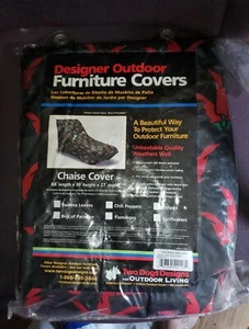 Two Dogs Designs Chaise Cover Chili Peppers 68" Wide × 27" Depth × 30" Height - Picture 1 of 2