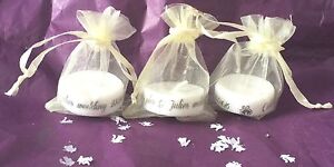 Personalised Candle Tealight Wedding Favours not  bracelets friendship hen