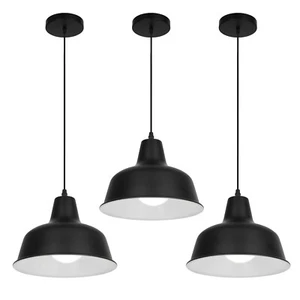 Black Industrial Pendant Lights Vintage Farmhouse Metal Hanging Ceiling Light... - Picture 1 of 9