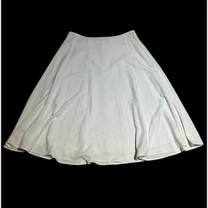 Calvin Klein Midirock Damen 8 Off-White A-Linie komplett gefüttert Neu mit Etikett - Bild 1 von 6