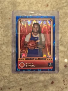 Sarah Strong 2024 Topps Chrome McDonald's AA Blue RayWave Refractor #60 - Picture 1 of 2