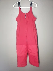 L.L.Bean Red Kids Winter Snow Pants & Bibs Size 12 Insulated Nylon Shell Zip Up - Picture 1 of 9