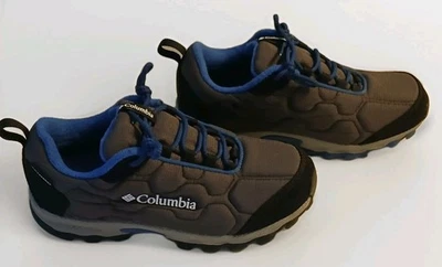 Columbia Youth Firecamp Trineo 3 Gris Azul Senderismo Trail Zapatos Niños Talla 3 Foto 1 de 4