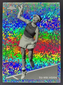 2021 Topps Tennis Chrome Su-Wei Hsieh Black & White Mini Diamond #30 - Picture 1 of 10