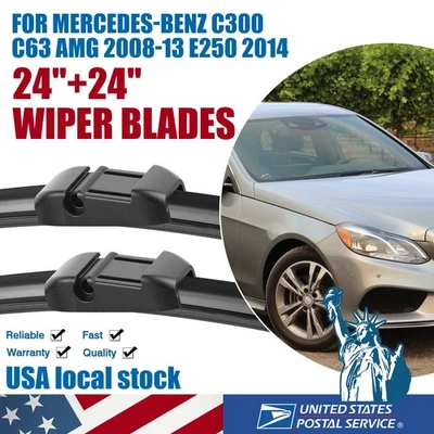 Escobilla limpiaparabrisas alta calidad duradera para Mercedes-Benz E550 E400 24" y 24" Foto 1 de 4