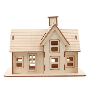 Rompecabezas de madera modelo de casa de campo casa de montaje modelos de padre para adultos - Imagen 1 de 12