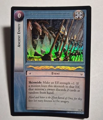 Decipher LOTR TCG Fellowship of the Ring ANCIENT ENMITY 1U29 FOIL MP - Image 1 of 4
