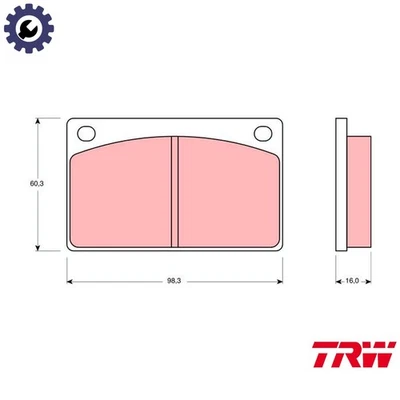 BRAKE PAD SET DISC BRAKE GDB576 FOR VOLVO 260 140 240/Rural/Kombi/Break 164 2.0L - Изображение 1 из 4