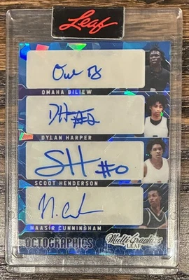 2023 Leaf Octographics Auto Henderson / Matas Buzelis / Dylan Harper 37/40 - Image 1 of 2