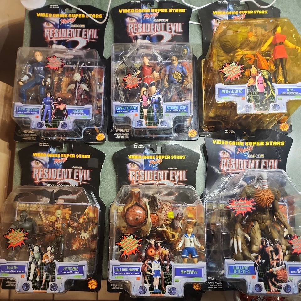Resident Evil 2 Figuras Videojuego Super Estrellas Platino Lote de 7 Nuevo Precintado  Foto 1 de 4