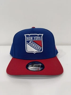 New York Rangers New Era 9Fifty A-Frame NHL Hockey Snapback Cap Hat Curved - Image 1 of 3