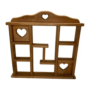 Holz Wand Hängeregal Kurios Schnickschnack Schattenkasten Herz Ausschnitt Landhaus - Bild 1 von 6