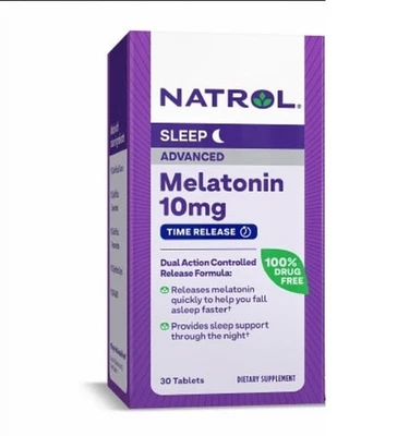 Natrol® Melatonin Advanced Sleep Aid Comprimidos com vitamina B6, validade 06/2027 - Imagem 1 de 2