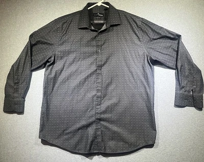Camisa de vestir Modern People ajustada XL gris manga larga abotonada Foto 1 de 4