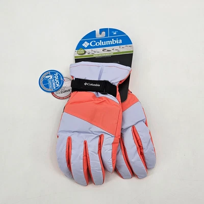 Columbia Youth Core III Gloves Girls Size Medium Purple and Hot Coral NEW NWT - Image 1 of 4