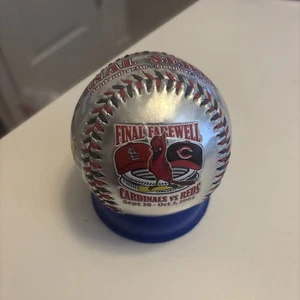 Rawlings 2005 Cardinals Busch Stadium Final Season Silver Baseball Farewell - Bild 1 von 14